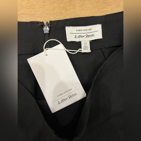 Paris Atelier & Other Stories - NWT - Linen Blend Black Mini Skirt - Size 4 - Picture 5 of 10